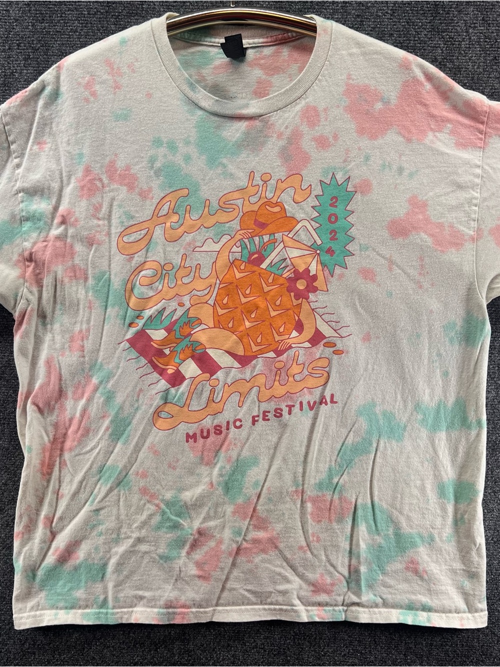 Austin City Limits Music Festival 2024 T-Shirt XL Tie Dye ACL Fest Graphic Tee